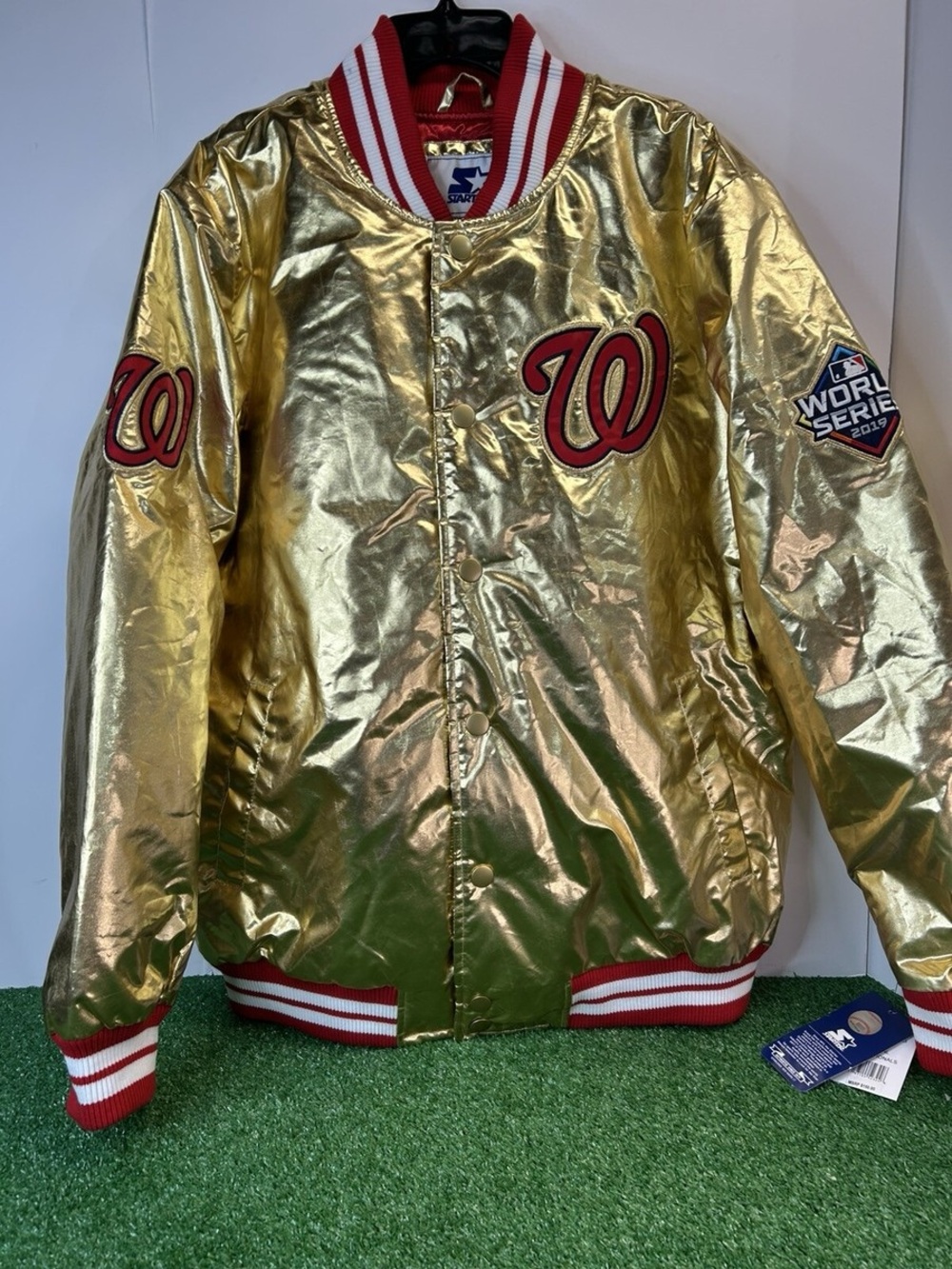 WASHINGTON NATIONALS Gold Bomber Jacket
